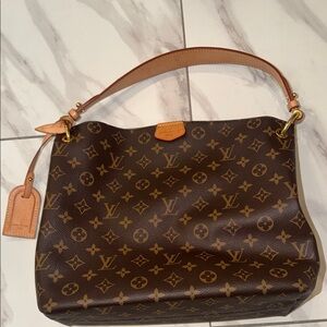 Louis Vuitton Tan and Brown Monogram Shoulder Bag